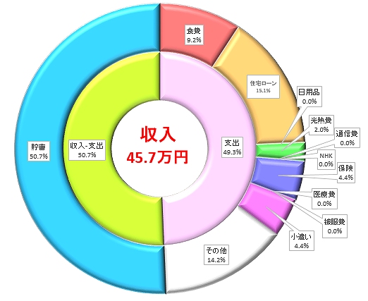 家計簿円グラフ